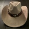Sombrero Estilo Tejano de Lince con Aplique de Toro (unisex)